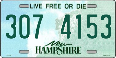 NH license plate 3074153