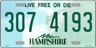 NH license plate 3074193