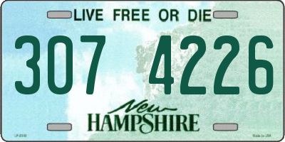 NH license plate 3074226