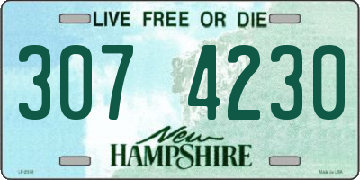 NH license plate 3074230
