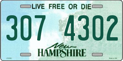 NH license plate 3074302