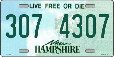 NH license plate 3074307
