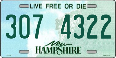 NH license plate 3074322