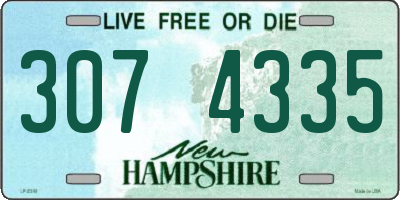 NH license plate 3074335