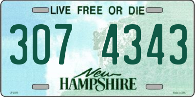 NH license plate 3074343