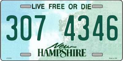 NH license plate 3074346