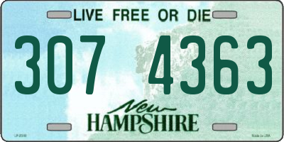 NH license plate 3074363