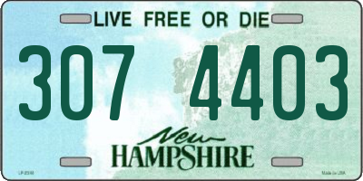 NH license plate 3074403