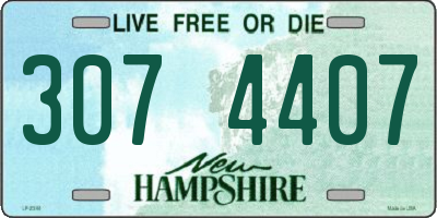 NH license plate 3074407