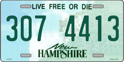 NH license plate 3074413