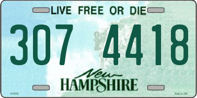 NH license plate 3074418