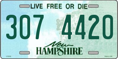 NH license plate 3074420