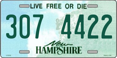NH license plate 3074422