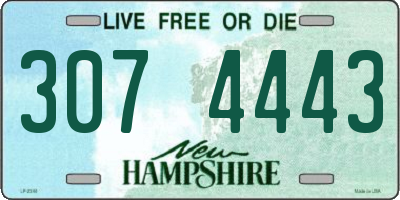 NH license plate 3074443