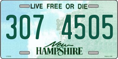 NH license plate 3074505