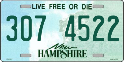 NH license plate 3074522