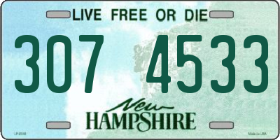 NH license plate 3074533