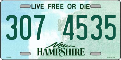 NH license plate 3074535