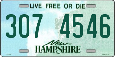 NH license plate 3074546