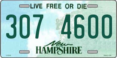 NH license plate 3074600