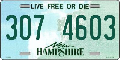 NH license plate 3074603