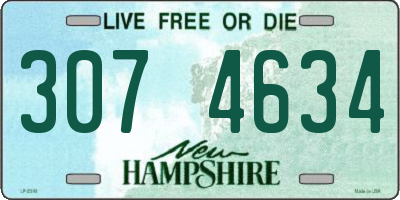 NH license plate 3074634