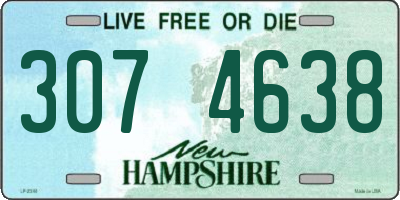NH license plate 3074638
