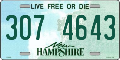 NH license plate 3074643
