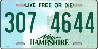 NH license plate 3074644