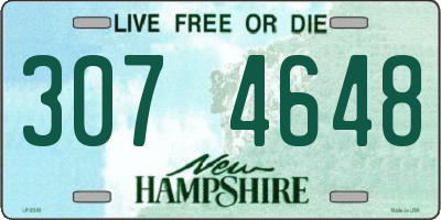 NH license plate 3074648
