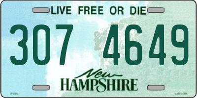 NH license plate 3074649