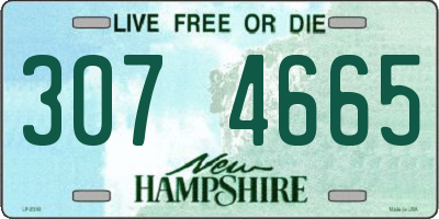NH license plate 3074665