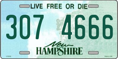 NH license plate 3074666