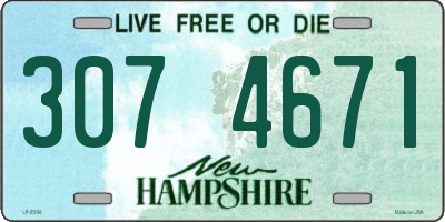 NH license plate 3074671