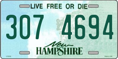 NH license plate 3074694