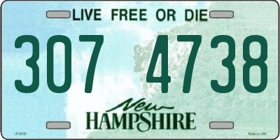 NH license plate 3074738