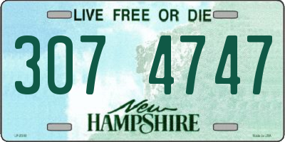 NH license plate 3074747