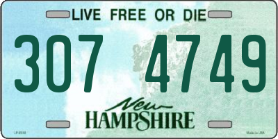 NH license plate 3074749