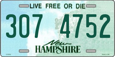NH license plate 3074752