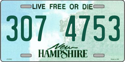 NH license plate 3074753