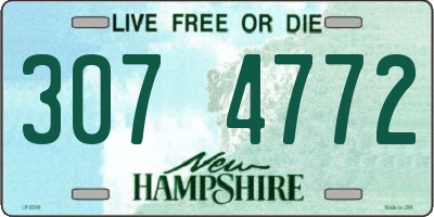 NH license plate 3074772