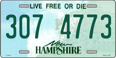 NH license plate 3074773