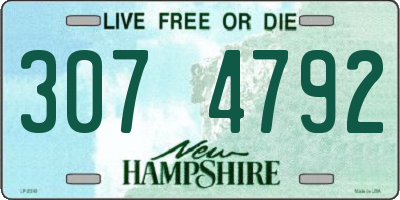 NH license plate 3074792