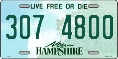 NH license plate 3074800