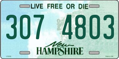 NH license plate 3074803