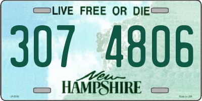 NH license plate 3074806