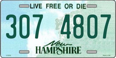 NH license plate 3074807