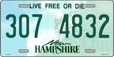 NH license plate 3074832