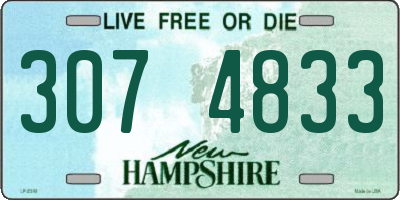 NH license plate 3074833
