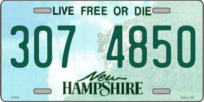 NH license plate 3074850